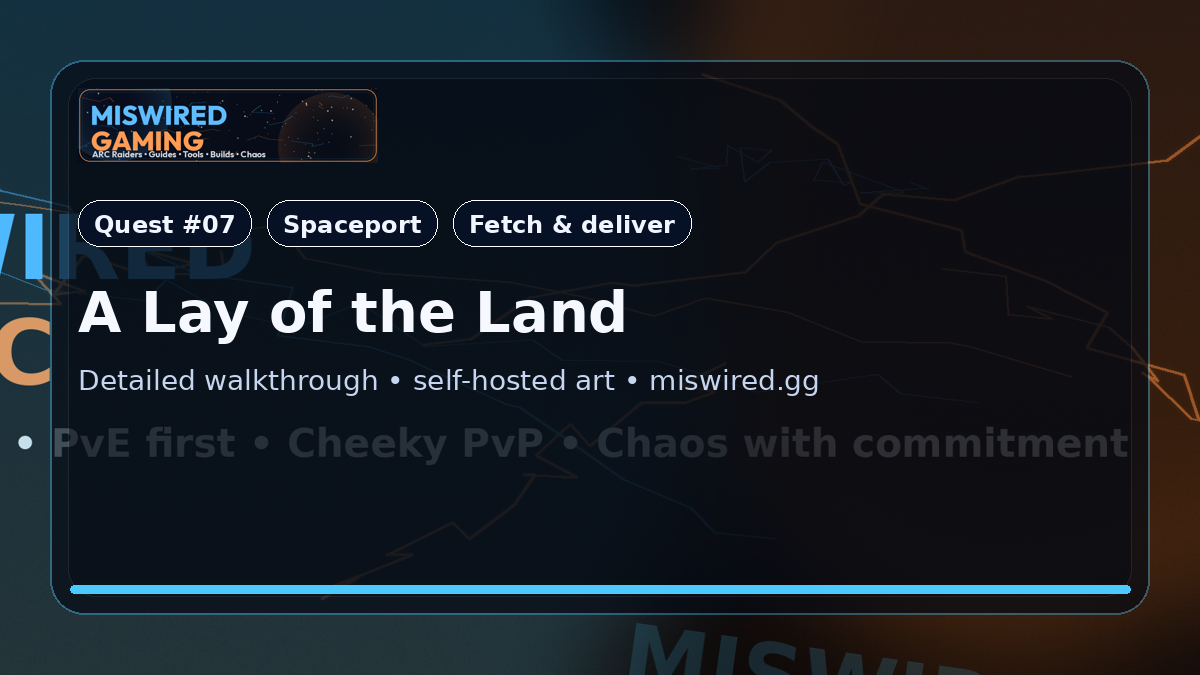 Quest Guide: A Lay of the Land