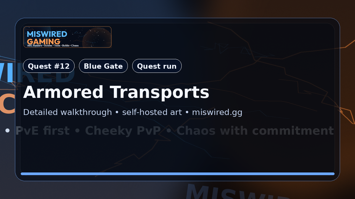 Quest Guide: Armored Transports