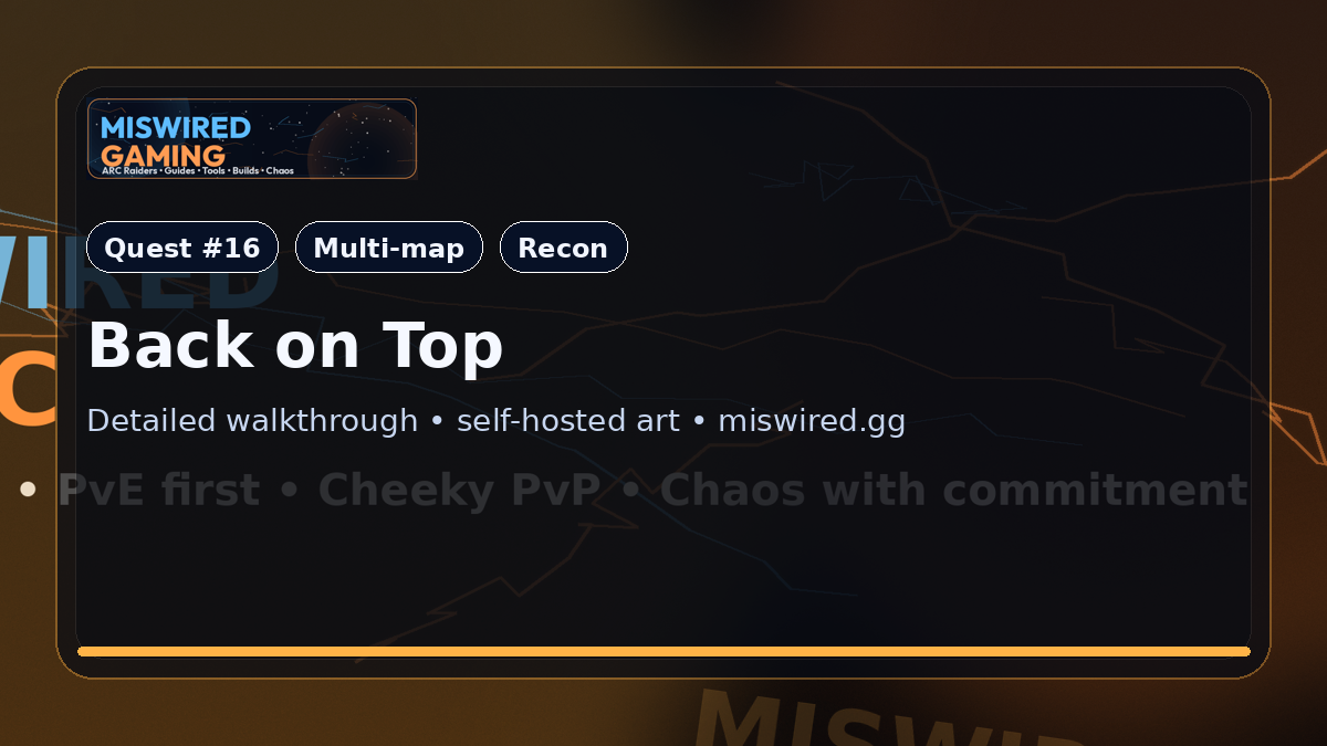 Quest Guide: Back on Top