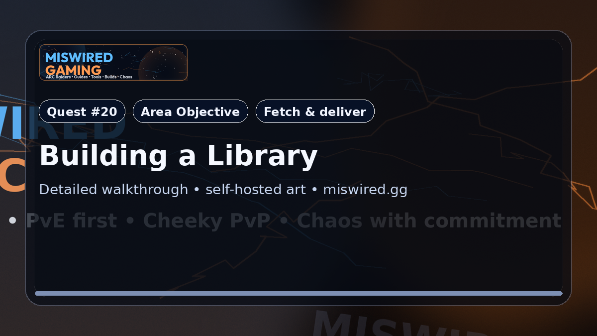 Quest Guide: Building a Library