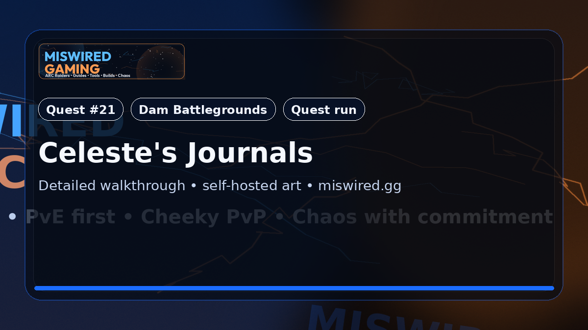 Quest Guide: Celeste's Journals