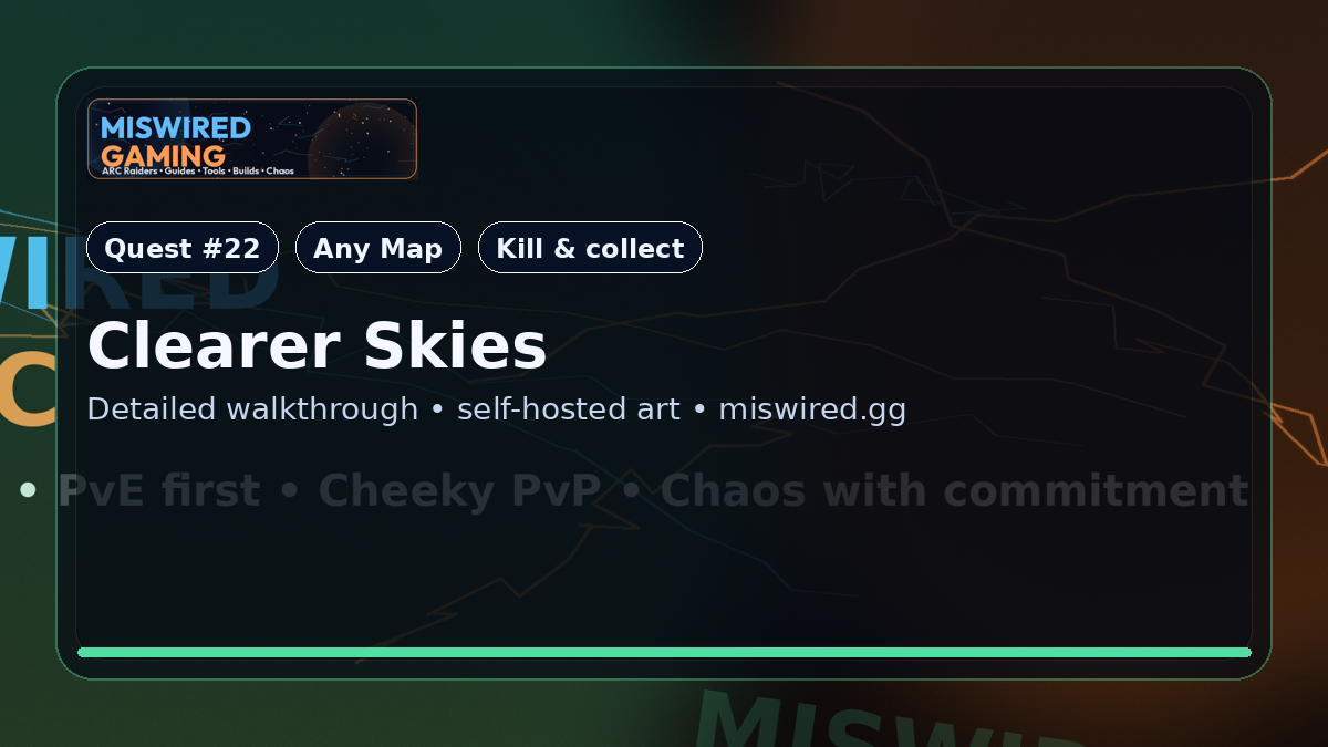 Quest Guide: Clearer Skies