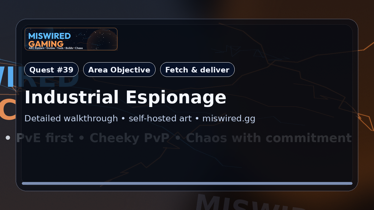 Quest Guide: Industrial Espionage