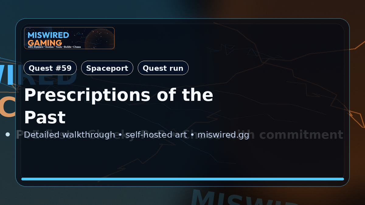 Quest Guide: Prescriptions of the Past