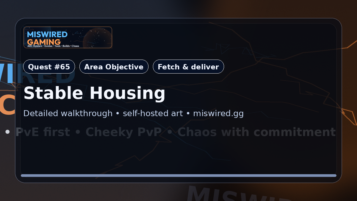 Quest Guide: Stable Housing