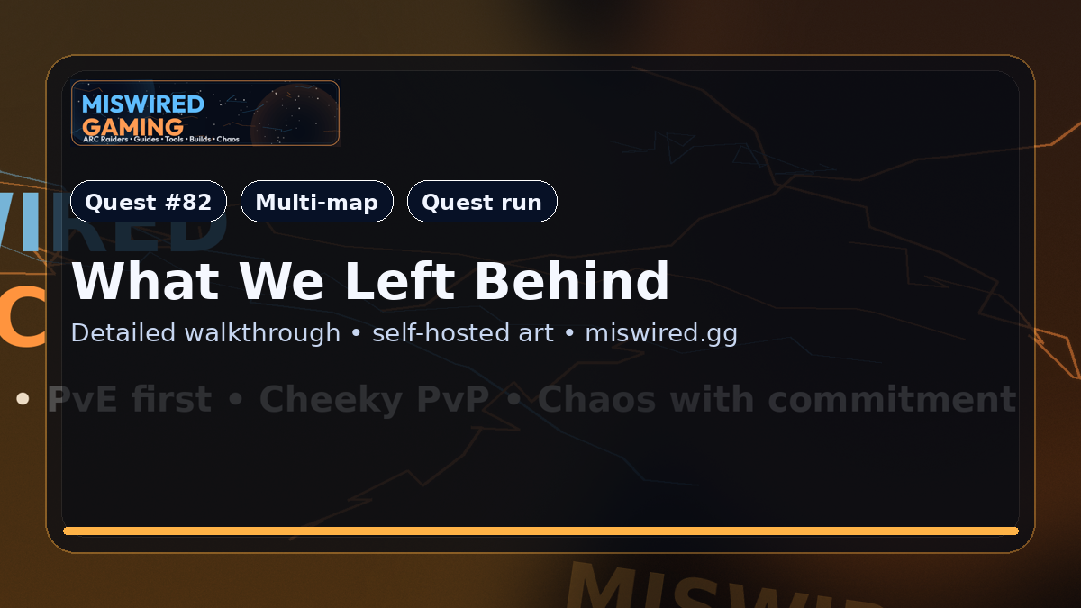 Quest Guide: What We Left Behind